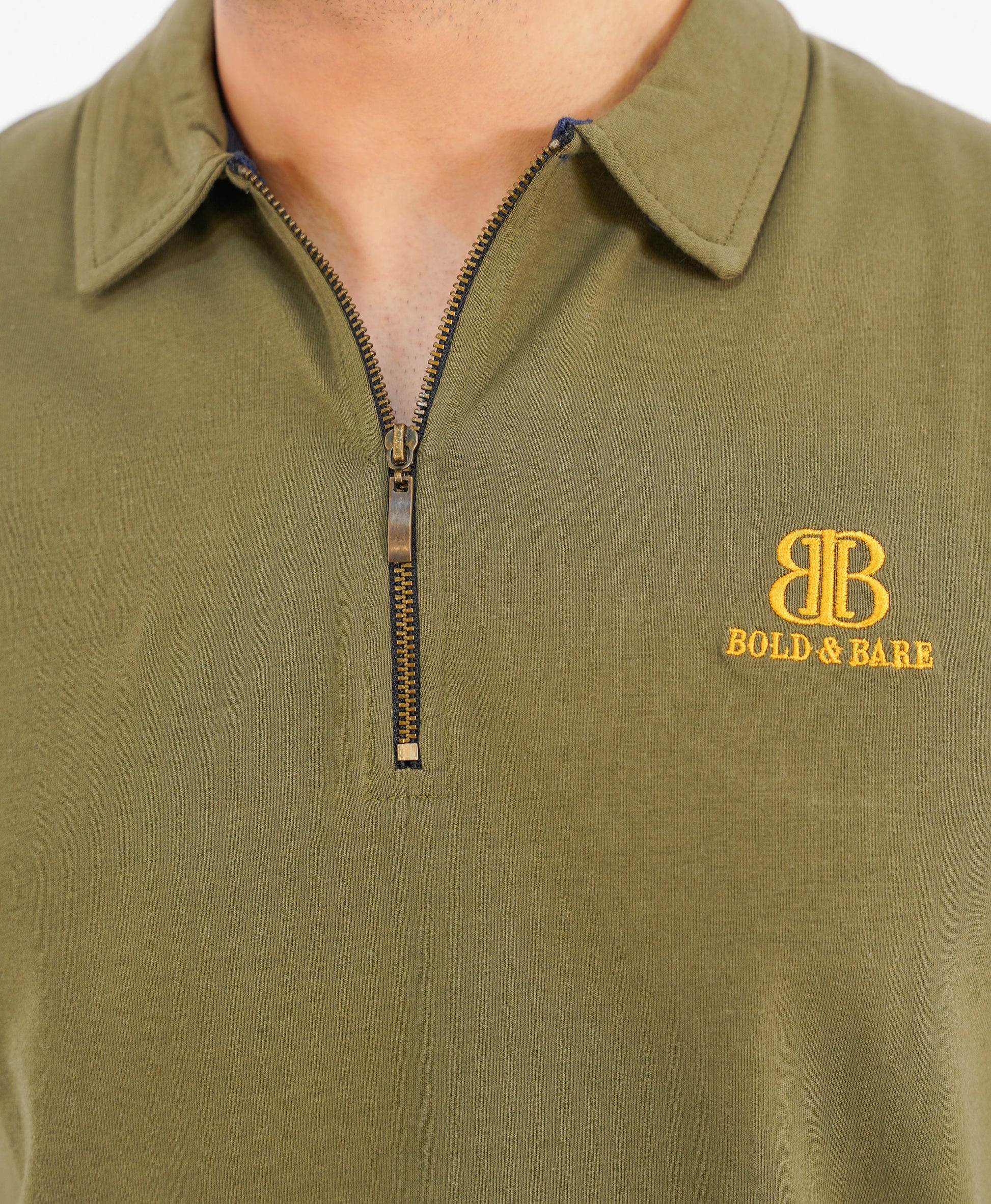 Olive Dune Men’s Zip Polo