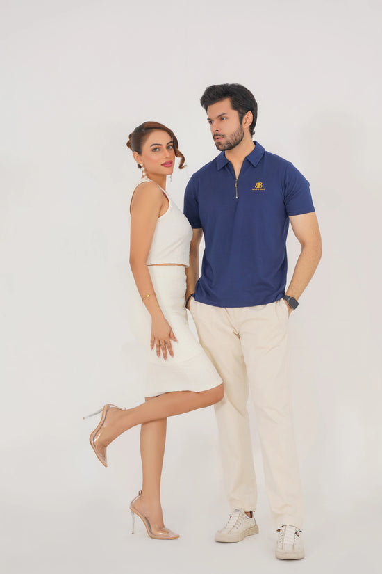 Midnight Valor Premium Zip Polo – Signature Edition