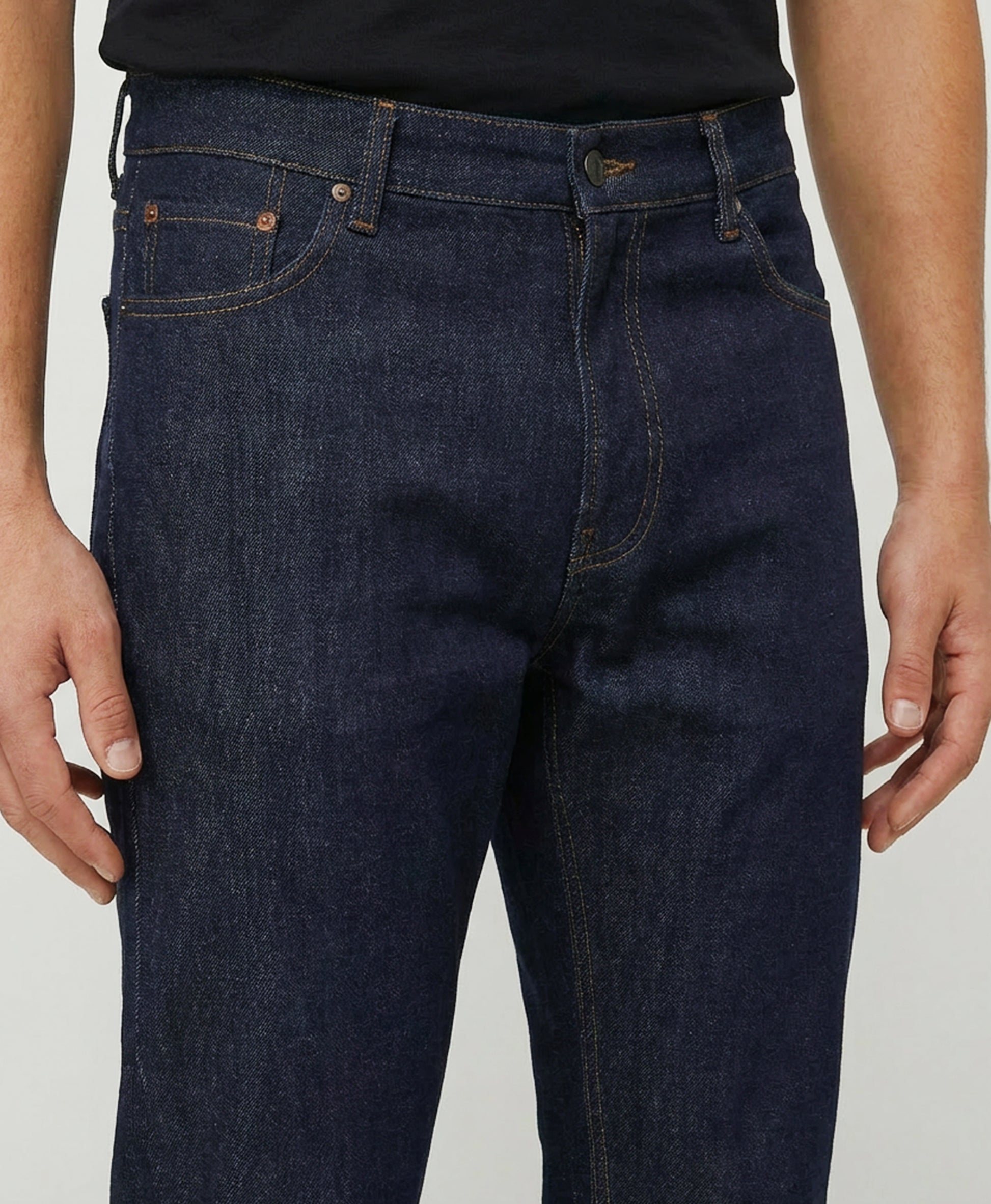 Dark Blue Straight Fit Denim
