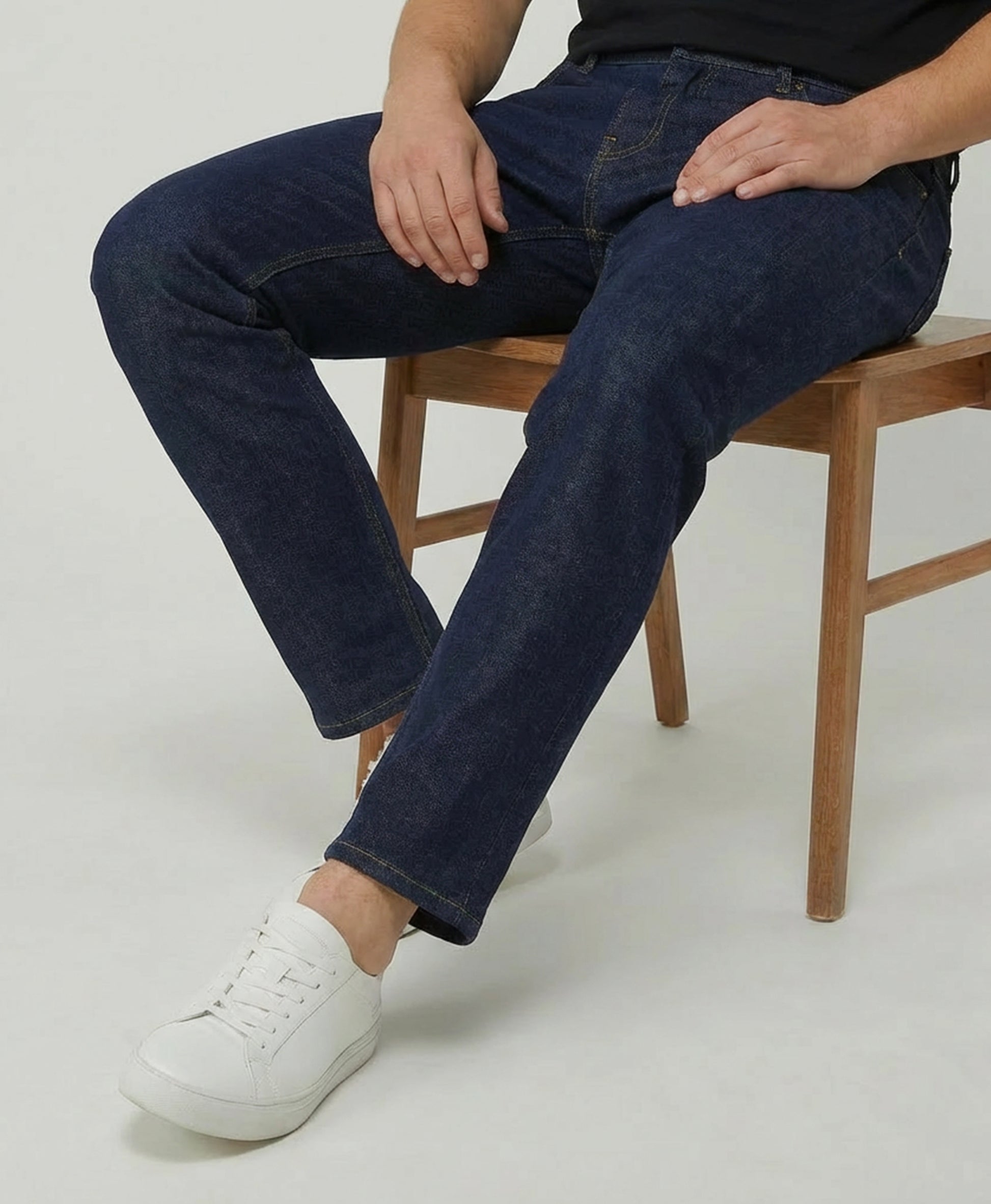 Dark Blue Straight Fit Denim