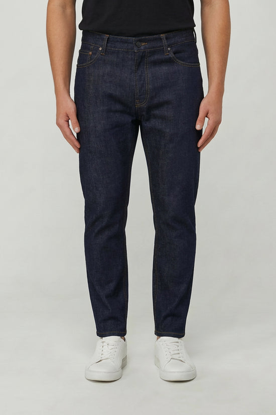 Dark Blue Straight Fit Denim