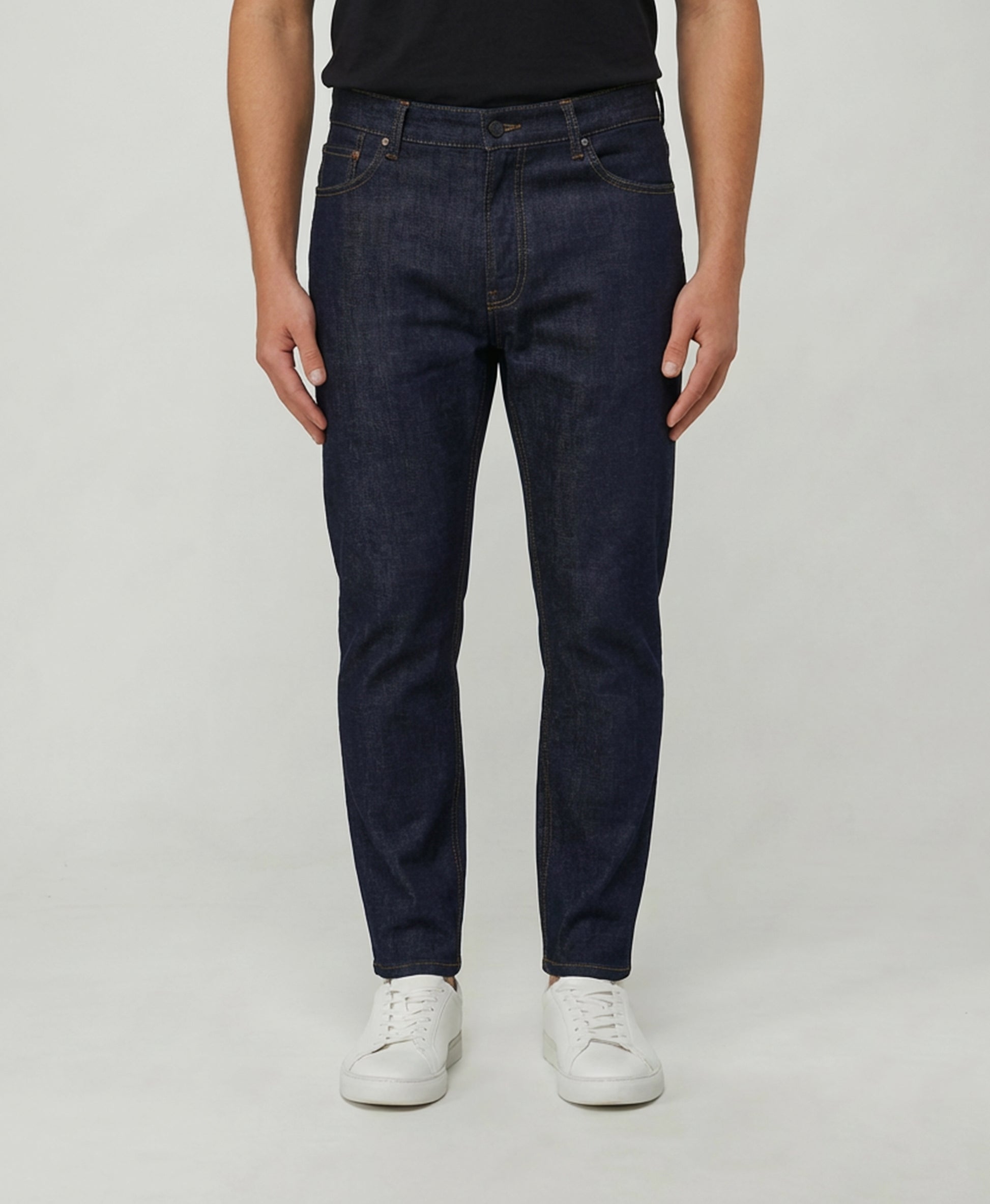 Dark Blue Straight Fit Denim