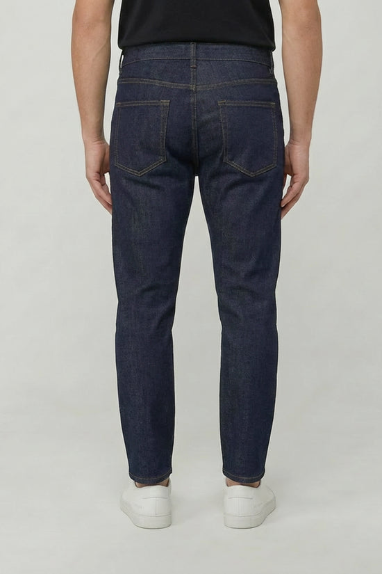 Dark Blue Straight Fit Denim