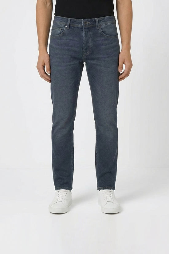 Men’s Ash Blue Washed Relaxed Fit Denim