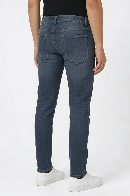 Men’s Ash Blue Washed Relaxed Fit Denim