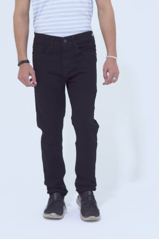 Jet Black Straight Fit Denim