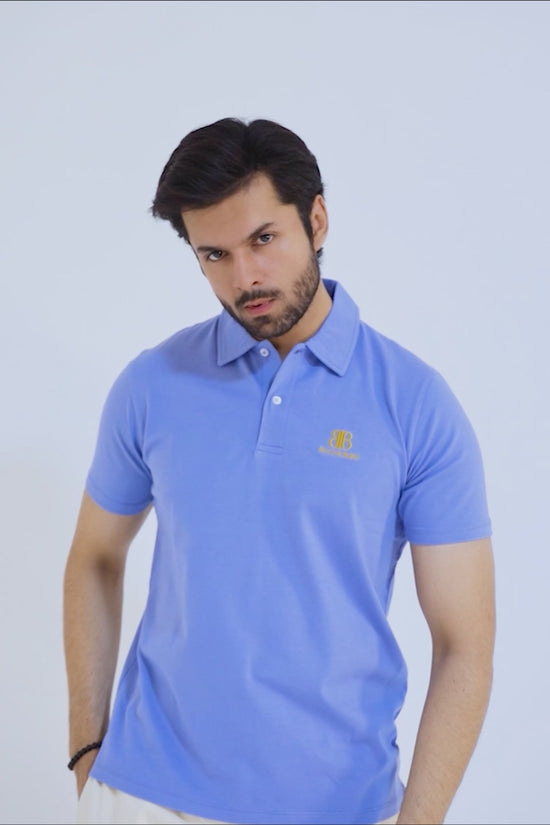 Dusty Sky Blue Men’s Polo Shirt