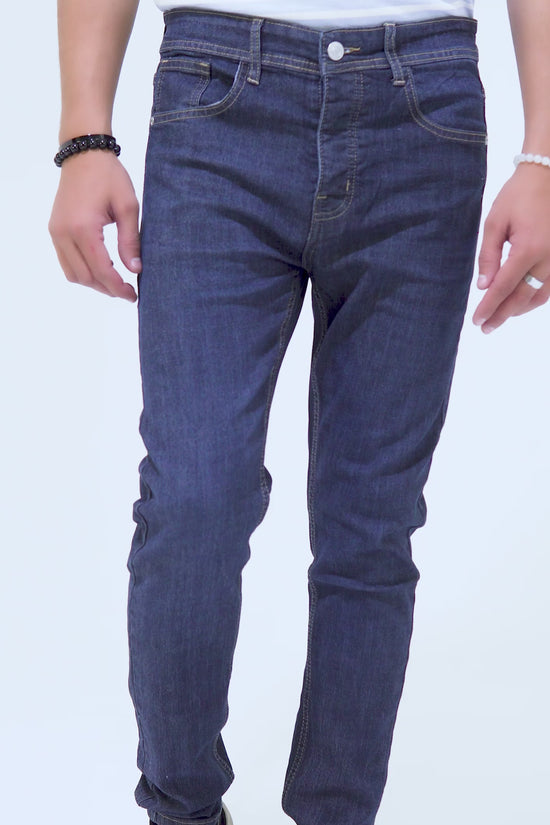 Dark Blue Straight Fit Denim